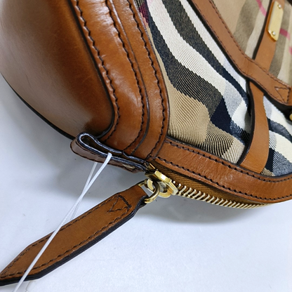 BURBERRY Sartorial Orchard Brown Canvas Handbag Crossbody Bag Single Shoulder Bag Golden hardware-(SKU)-958155782