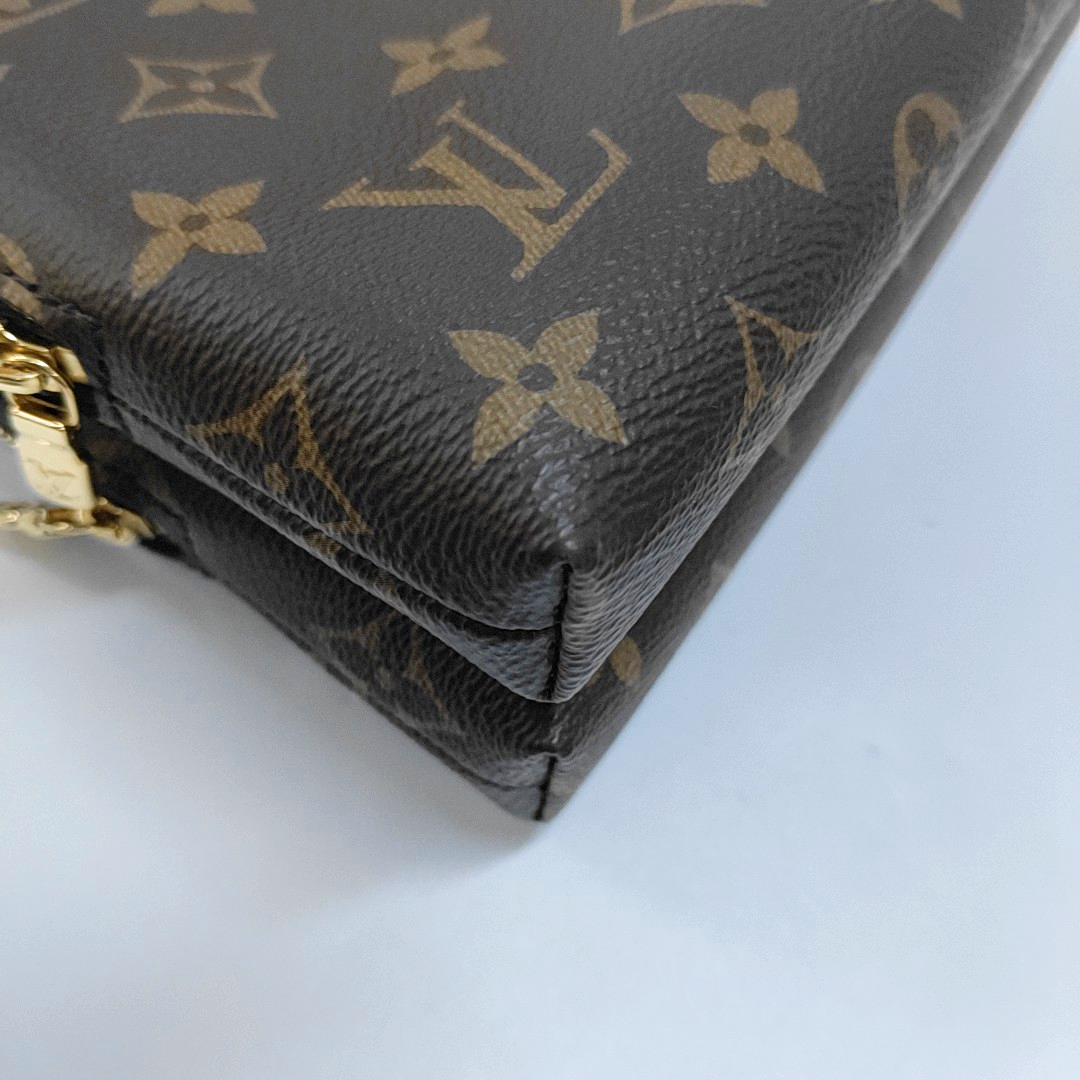 LOUIS VUITTON BE ALMA Brown coated canvas monogram shell bag shoulder bag crossbody bag with gold hardware 2 removable shoulder straps and complete accessories-(SKU)-960305671