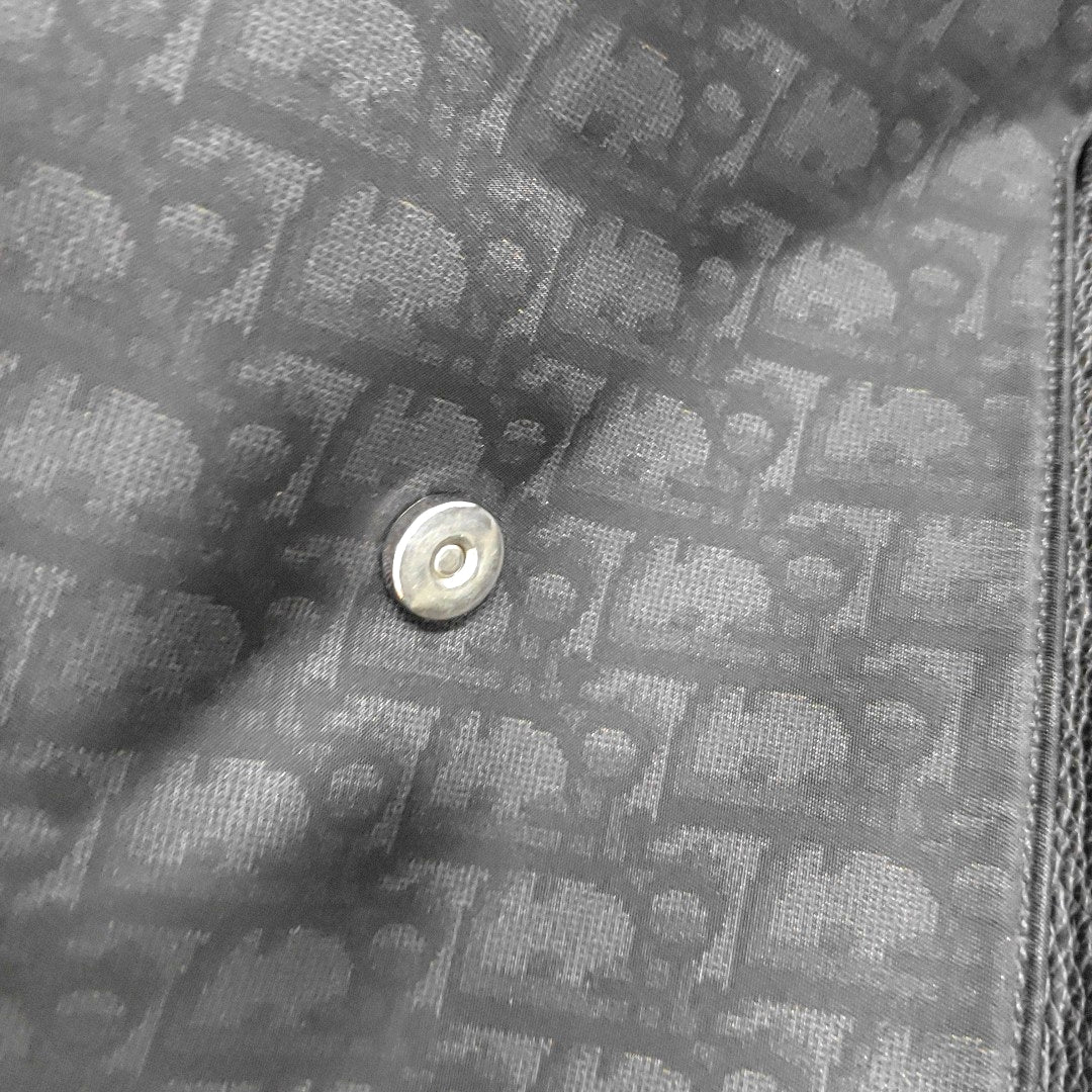 DIOR Motion Black Canvas Monogram Jacquard Backpack Silver Hardware-(SKU)-969019512