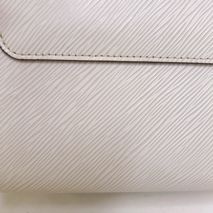 LOUIS VUITTON TWIST Small White EPI Calfskin Water Ripple Pattern Shoulder Bag with Removable Strap-(SKU)-960360137