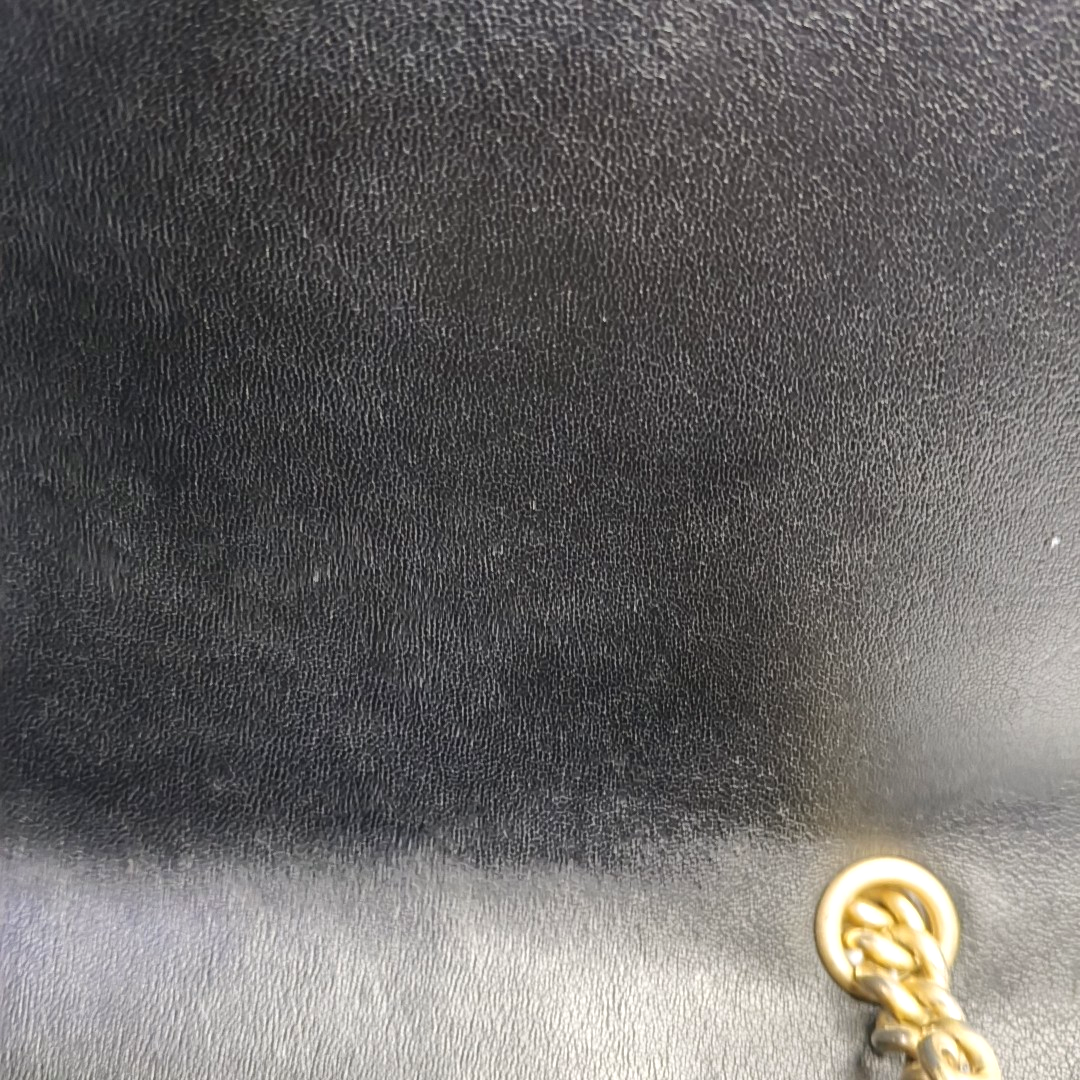 CHANEL FRONT CHAIN FLAP BAG Black Calfskin Quilted Shoulder Bag Gold Hardware 24K-(SKU)-961017689