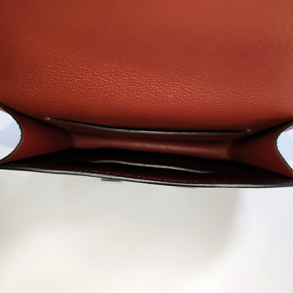HERMÈS Constance Slim Red Evercolor Calfskin Kelly Bag Handbag Silver Hardware B Pocket-(SKU)-958356872