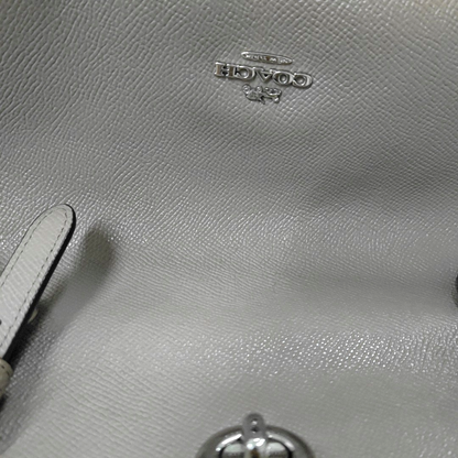 COACH RHYDER Gray Leather Carriage Single Shoulder Handbag Silver Hardware shoulder straps-(SKU)-932590203
