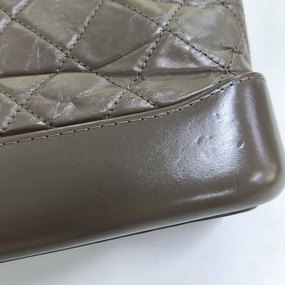 CHANEL GABRIELLE Small Brown Calfskin Quilted Grained Crossbody Bag Shoulder Bag Gold Silver Rhodium Hardware 26 Clasp Removable Strap-(SKU)-953980121