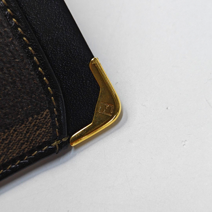 FENDI Brown Coated Canvas Card Holder Golden hardware-(SKU)-955270399