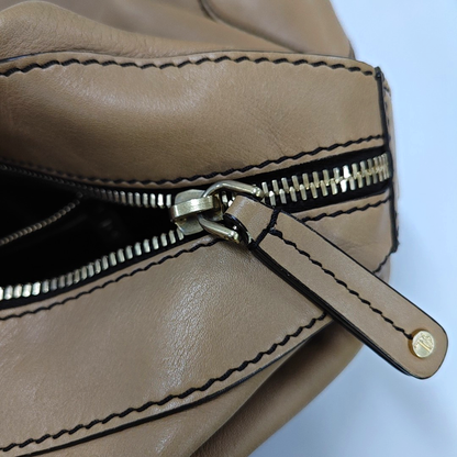 TOD'S D-Styling Large size Brown Cowhide Single Shoulder Bag Tote Golden hardware Removable shoulder strap-(SKU)-938135520