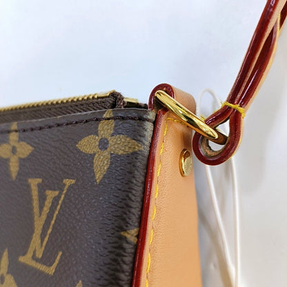 LOUIS VUITTON MULTI Brown Coated Canvas Monogram Shoulder Bag with Gold Hardware-(SKU)-968392835