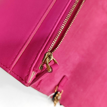 FENDI Tube Fuchsia cowhide quilted single shoulder bag crossbody bag Golden hardware Removable shoulder strap-(SKU)-951180013