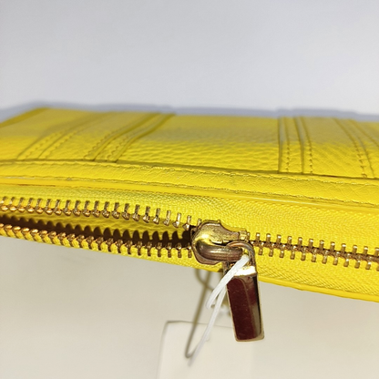 TORY BURCH Walker Yellow Leather Wallet Golden hardware-(SKU)-942221638