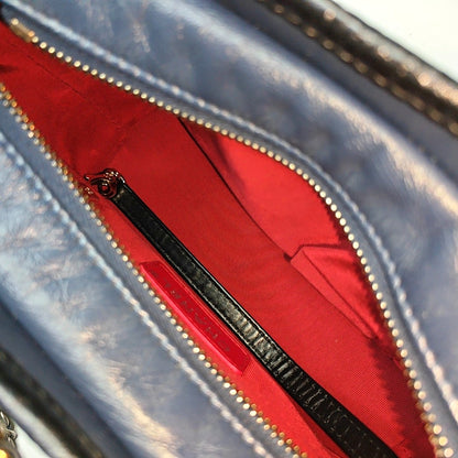 CHANEL GABRIELLE Small Size Dark Blue Leather Quilted Shoulder Bag Tote Bag Crossbody Bag Removable Strap-(SKU)-969480894