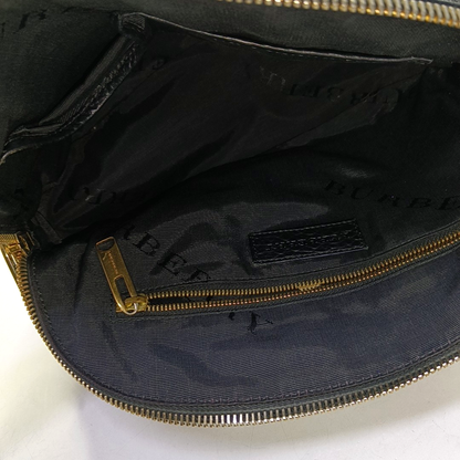 BURBERRY Sartorial Orchard Black Cowhide Single Shoulder Bag Tote Bag Golden hardware Removable shoulder strap-(SKU)-947701132