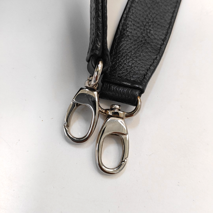 CHANEL CERF Black Calfskin Leather Shoulder Bag with Removable Strap-(SKU)-954658112