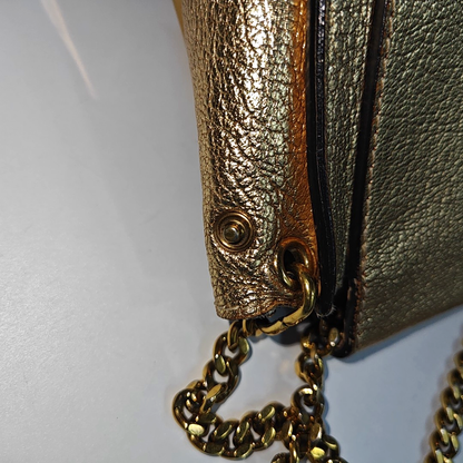 Chloé Elle Golden Leather Shoulder Bag, Crossbody Bag Golden hardware Removable shoulder strap-(SKU)-936942070
