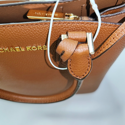 MICHAEL KORS Tote bag Brown Cowhide Embossed Single Shoulder Bag Tote Bag Crossbody Bag Golden hardware Removable shoulder strap-(SKU)-935890394