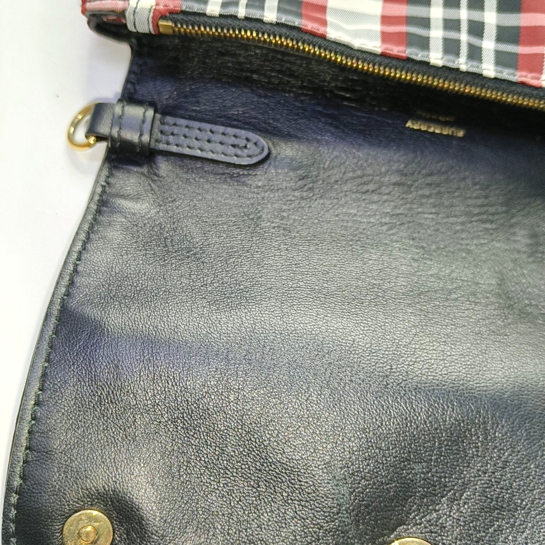 BURBERRY Colorblock Fabric Single Shoulder Bag Crossbody Bag Silver Hardware Removable shoulder strap-(SKU)-957481216