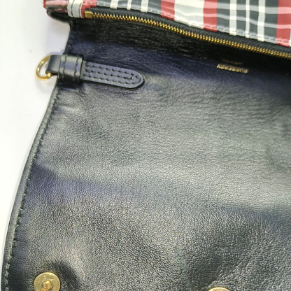 BURBERRY Colorblock Fabric Single Shoulder Bag Crossbody Bag Silver Hardware Removable shoulder strap-(SKU)-957481216