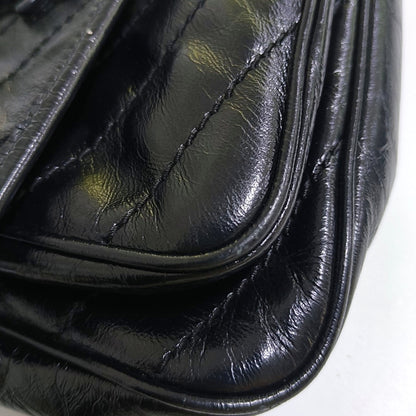 YSL NIKI Small Black Calfskin Quilted V-Shape Crossbody and Single Shoulder Bag with Black Ruthenium Hardware-(SKU)-969924683