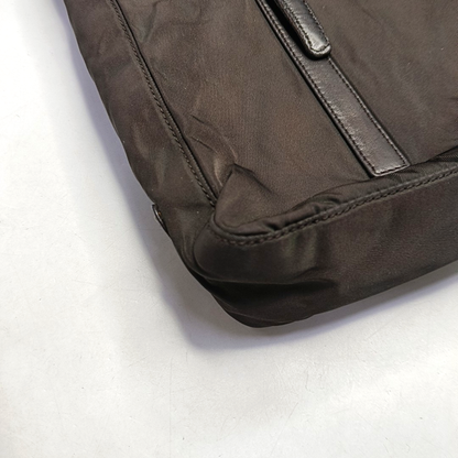 PRADA Tote bag Black Nylon Single Shoulder Bag Handbag Silver Hardware-(SKU)-945954813