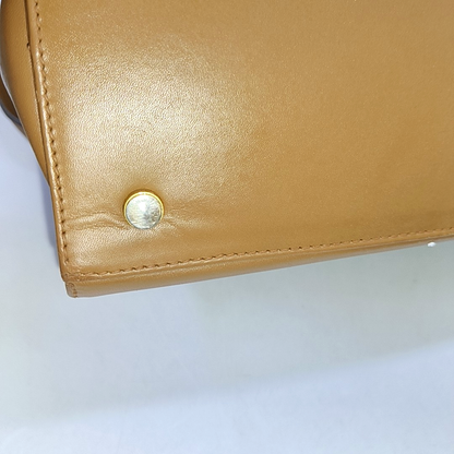 FERRAGAMO Tote bag Brown Cowhide Single Shoulder Bag Tote Golden hardware-(SKU)-941975755