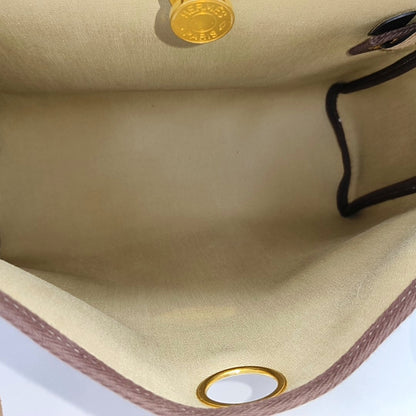 HERMÈS Herbag 31 Trench Coat Colored Canvas Crossbody Bag Handbag Shoulder Bag Golden Hardware U Engraving Accessories Included-(SKU)-970753287
