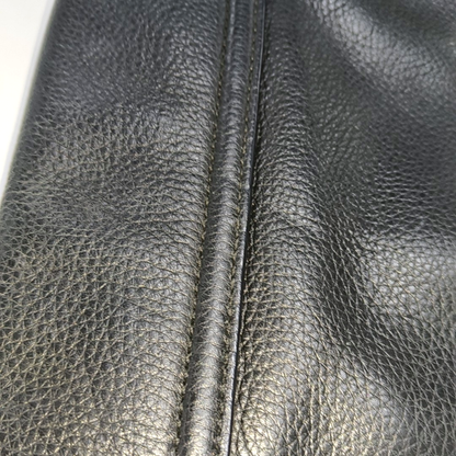 COCCINELLE Black Leather Single Shoulder Bag Golden hardware Removable shoulder strap-(SKU)-14421257