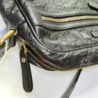 GUCCI GG Imprime Brown Leather Vintage Shoulder and Crossbody Bag Golden hardware-(SKU)-953018922