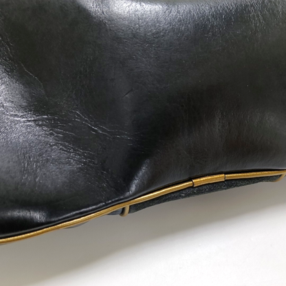 BURBERRY Tote bag Black leather handbag Golden Silver Hardware-(SKU)-955892032