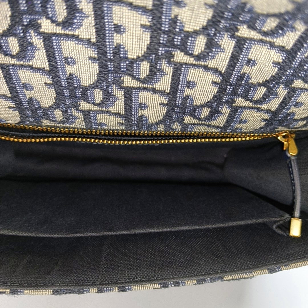 DIOR 30 Montaigne Blue Canvas Monogram Embossed Montaigne Bag Shoulder Bag with Detachable Strap-(SKU)-970899095