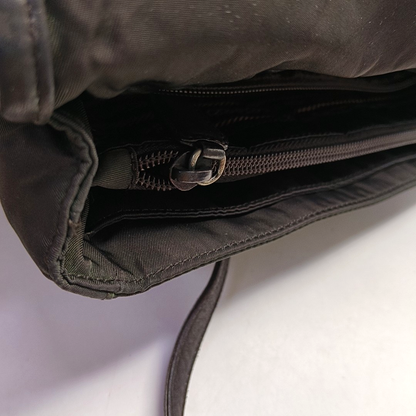 PRADA Tote bag Black Nylon Single Shoulder Bag Handbag Silver Hardware-(SKU)-945954813