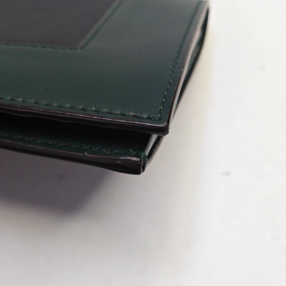CELINE Green Cowhide Wallet Golden hardware-(SKU)-947043201