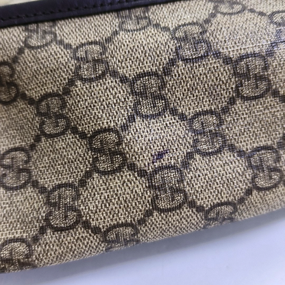 GUCCI GG Imprime Ebony Coated Canvas Monogram Single Shoulder Bag Golden hardware-(SKU)-959825887