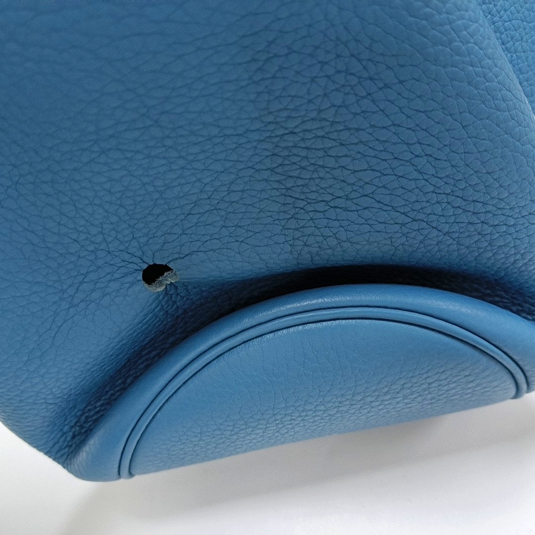 HERMÈS Mongeoire Tanzanian Blue Clemence Leather Crossbody Shoulder Bag Handbag Hardware 🄺-(SKU)-969328641