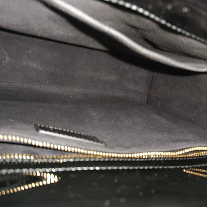 DIOR Lady Dior Large Black Patent Leather Quilted Cannage Diagonal Shoulder Bag with Detachable Strap-(SKU)-968905139