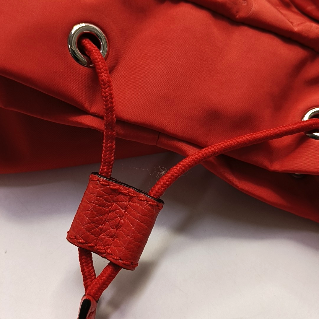 GUCCI Red Nylon Monogram Backpack Silver Hardware-(SKU)-956256558
