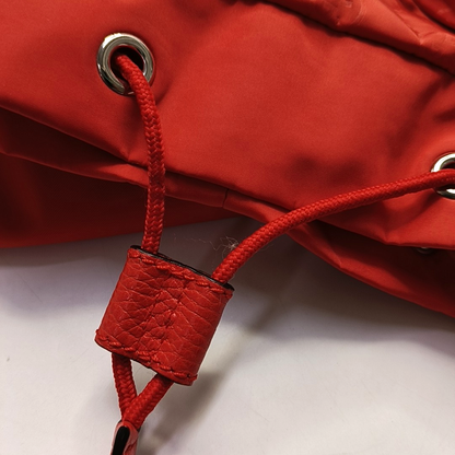 GUCCI Red Nylon Monogram Backpack Silver Hardware-(SKU)-956256558