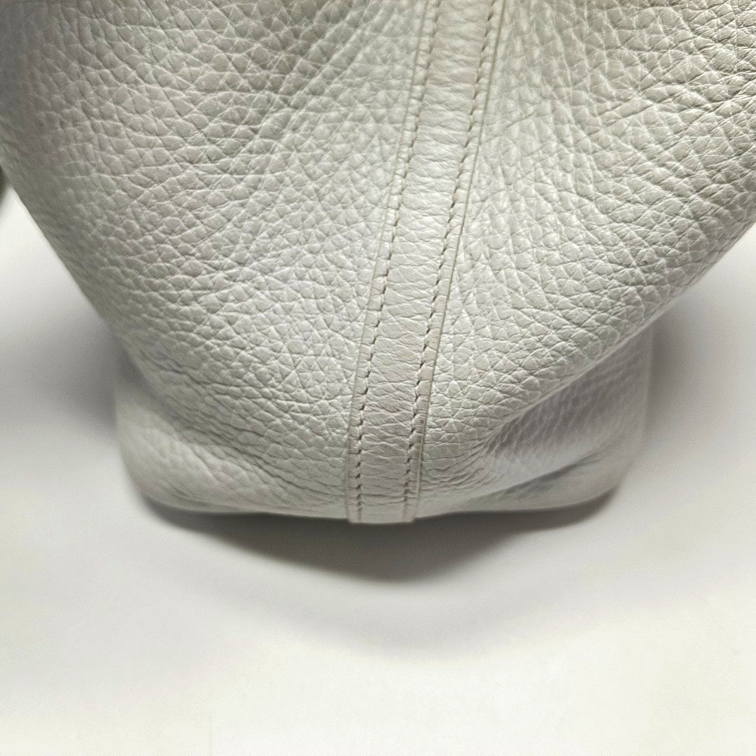 HERMÈS Picotin 18 White Clemence Leather Basket Handbag Silver Hardware 🄵 Engraving-(SKU)-971056955