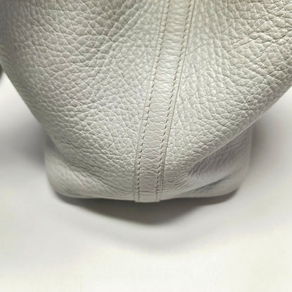 HERMÈS Picotin 18 White Clemence Leather Basket Handbag Silver Hardware 🄵 Engraving-(SKU)-971056955