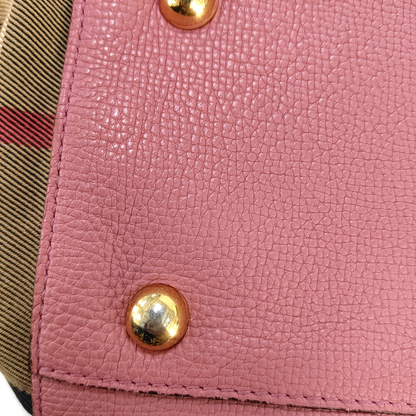 BURBERRY Canterbury mini Pink cowhide horse race pattern shoulder bag/handbag Golden hardware-(SKU)-954760637