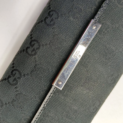 GUCCI Black Canvas Vintage Wallet Golden hardware-(SKU)-958453110