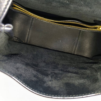 YSL LE 5 À 7 Black Leather Single Shoulder Bag with Gold Hardware-(SKU)-964076452