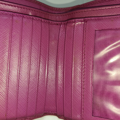 FERRAGAMO Vara Pink Leather Embossed Wallet Golden hardware-(SKU)-930486413