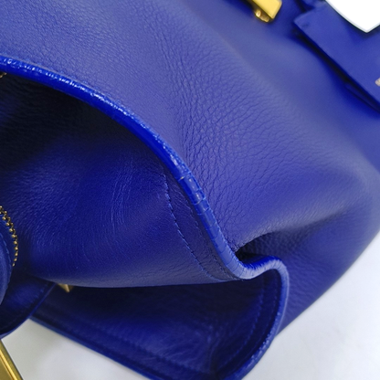 YSL CHYC Y LIGNE Medium size Dark Blue Leather Handbag Golden hardware-(SKU)-955766703
