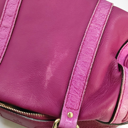 GUCCI Pink Calf Leather Grained Handbag Golden hardware-(SKU)-950007932