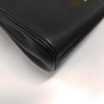 CELINE 16 Teen Black Calfskin Shoulder Bag with Gold Hardware and Detachable Strap-(SKU)-959806698