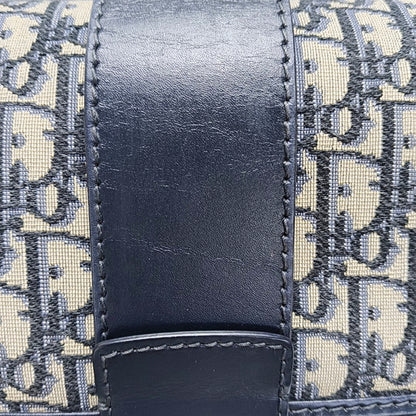 DIOR 30 Montaigne Blue Canvas Monogram Embossed Montaigne Bag Shoulder Bag with Detachable Strap-(SKU)-970899095