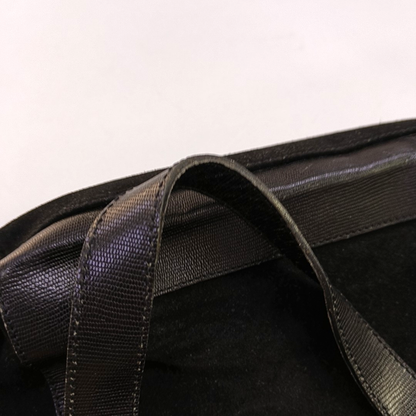 CELINE Tote bag Black Suede Leather Shoulder and Handbag Golden hardware-(SKU)-941997347