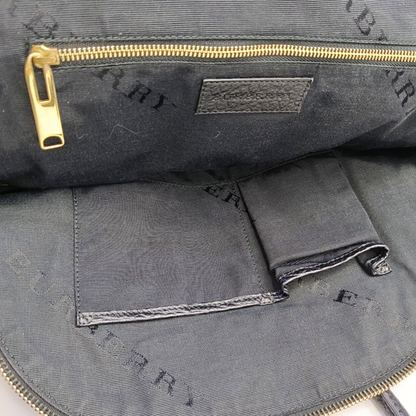 BURBERRY Clifton Black Cowhide Single Shoulder Bag Tote Bag Golden hardware Removable shoulder strap-(SKU)-950084408