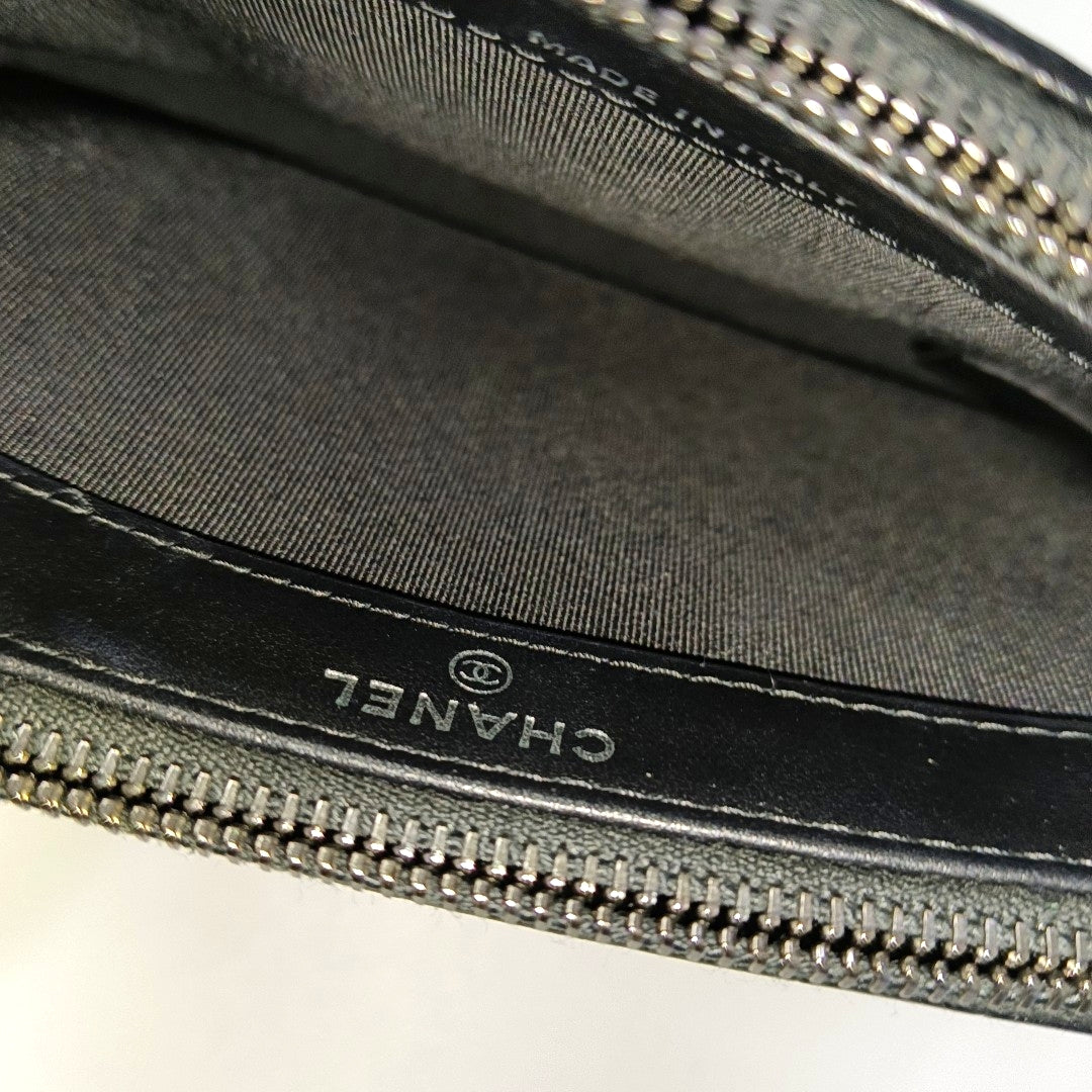 CHANEL GABRIELLE Extra Mini Black Calfskin Crocodile Shoulder Bag, Crossbody Bag with Detachable Strap and Gold/Silver Ruthenium Hardware-(SKU)-967352909