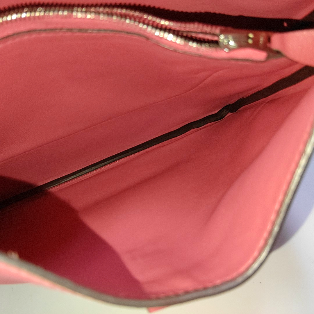 HERMÈS Trim 24 Lipstick Pink Evercolor Calfskin Crossbody Shoulder Bag with Silver Hardware, Y-(SKU)-959575297