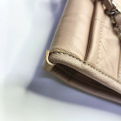 CHANEL DEAUVILLE Pink Leather Quilted Shoulder Bag with Detachable Strap-(SKU)-968656894